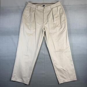 Vintage Polo Ralph Lauren Andrew Pants Mens 38x29 Beige Cream Pleated Chino 90s